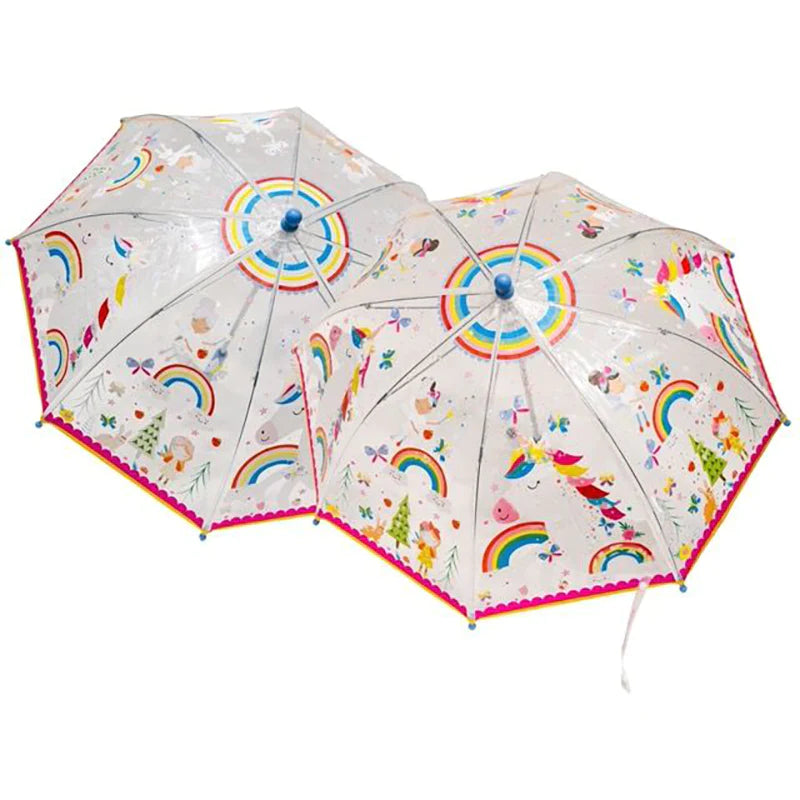 Colour Changing Umbrella - Rainbow Transparent
