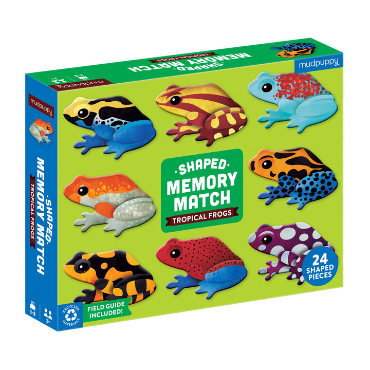 Shaped Memory Match - Tropical Frogs