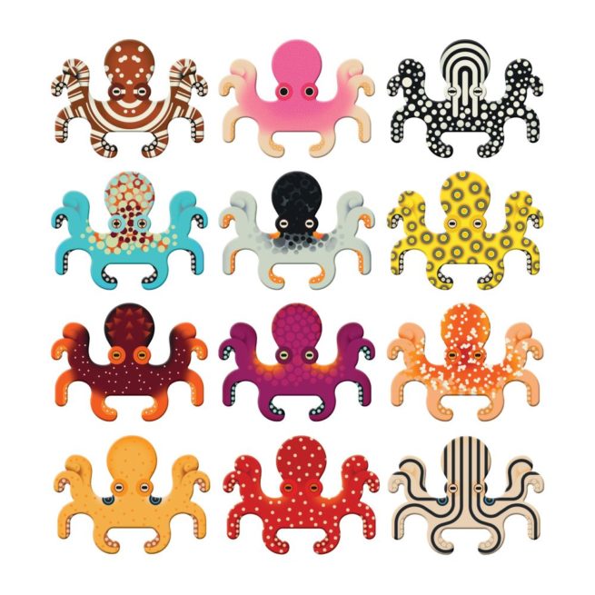 Shaped Memory Match - Octopuses