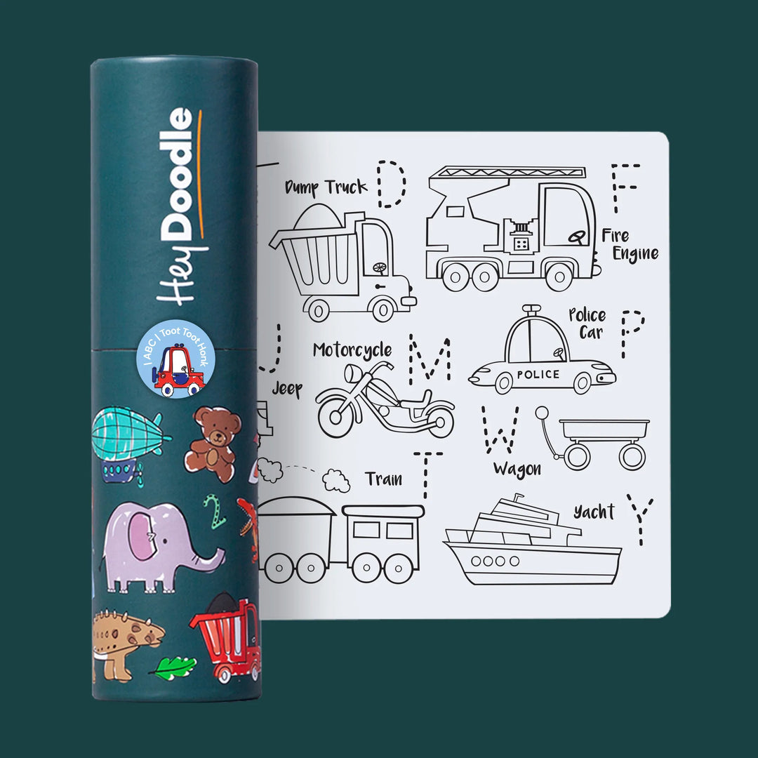 Mini Reusable Colour-in Placemat - Toot Toot Honk