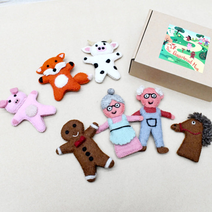 Finger Puppet Set - Gingerbread Man