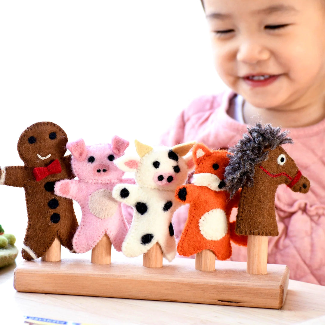 Finger Puppet Set - Gingerbread Man