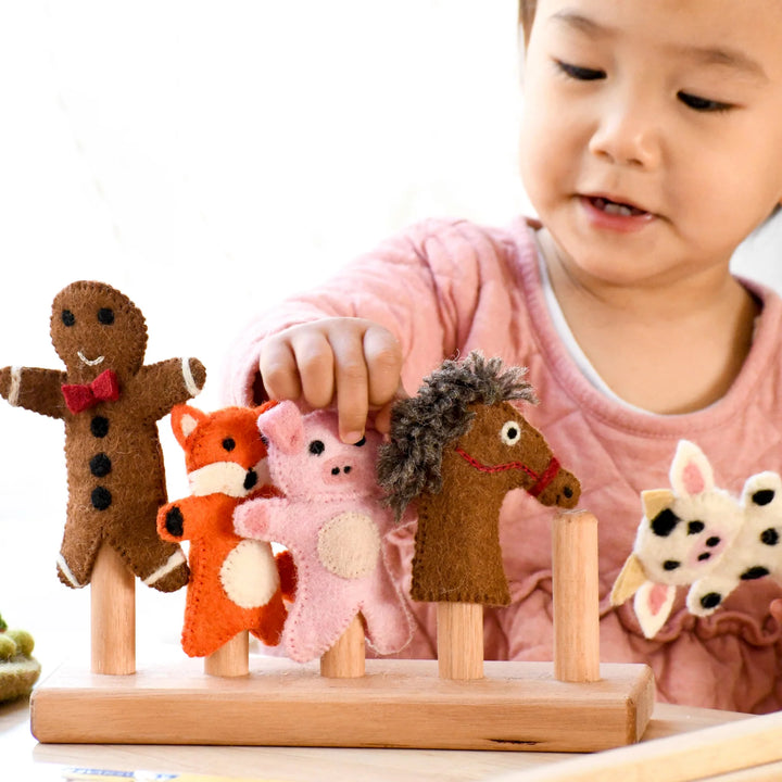 Finger Puppet Set - Gingerbread Man