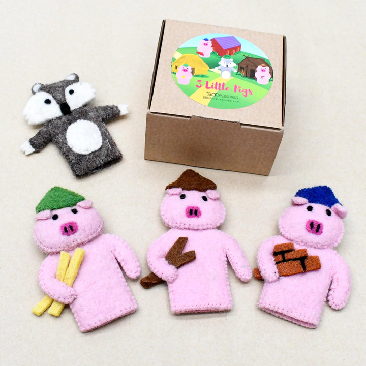 Finger Puppet Set - Three Little Pigs