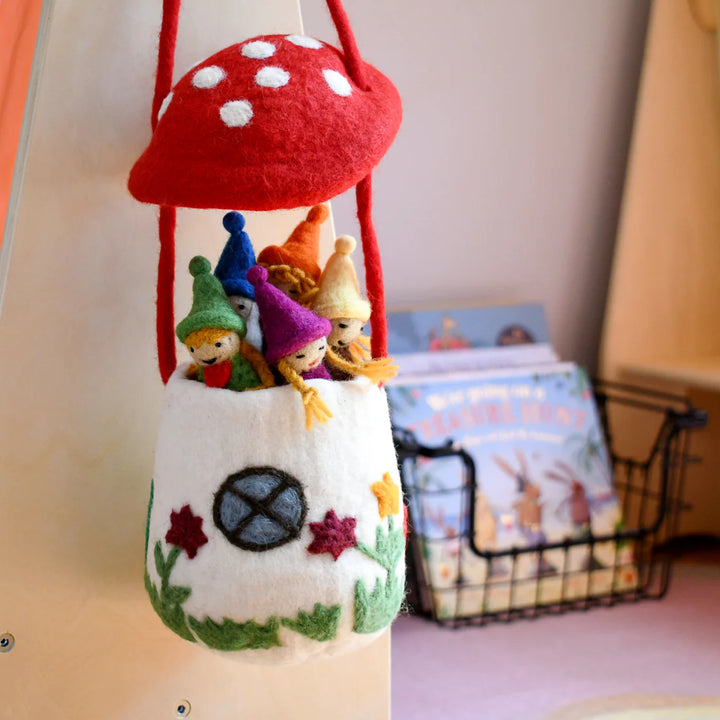 Felt Mushroom Toadstool Bag